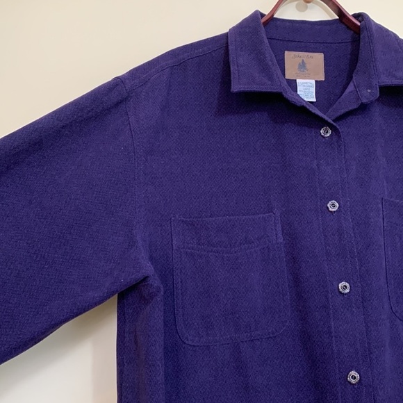 St. John's Bay | Vintage 90's Deep Purple Ultra Suede Button Down Shirt XL Tall - Picture 6 of 17